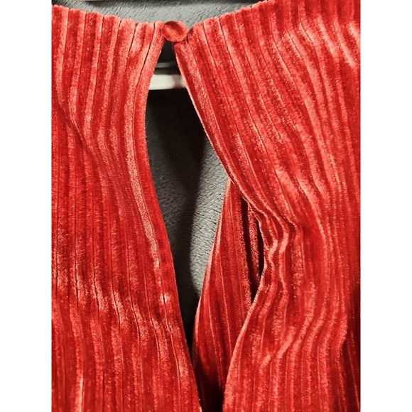 Ali & Jay‎ Anthropologie Samantha Velvet Jumpsuit Rose Red Women's Small - Picture 9 of 9